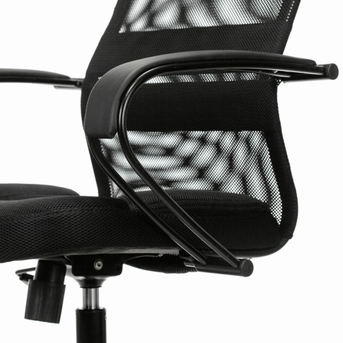 Кресло руководителя Brabix Premium Stalker EX-608 PL сетка/кожзам, черное 532090 фото 4